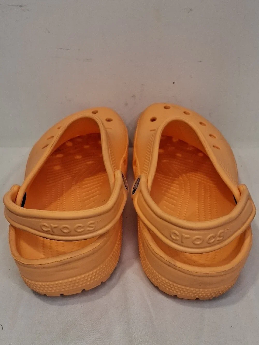 Mens/Womens CROCS Classic Clog in Bright Orange. Single Strap